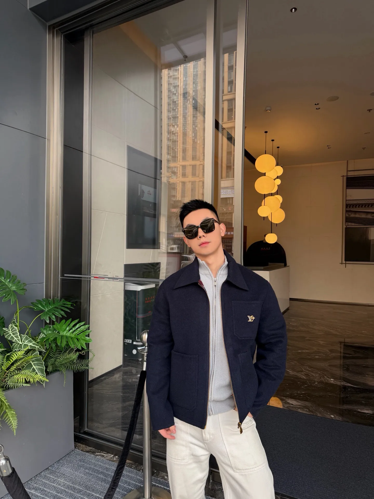 Louis Vuitton/Louis Vuitton 25Fw presbyopic logo double-sided wool jacket